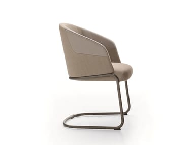 CENTRAL PARK - Cantilever chair with armrests (Request Info).