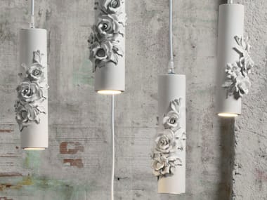 CAPODIMONTE - White-paste pendant lamp (Request Info).