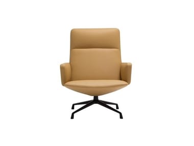 CAPRI LOUNGE BU1693 - High-back armchair with 4-spoke base (Request Info).