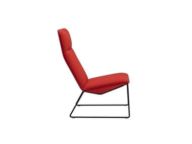 CAPRI LOUNGE BU1695 - Sled base fabric armchair (Request Info).