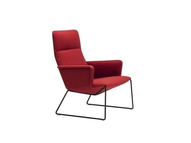 CAPRI LOUNGE BU1696 - Sled base high-back armchair (Request Info).