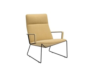 CAPRI LOUNGE BU1698 - Sled base high-back armchair (Request Info).