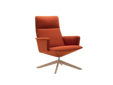 CAPRI LOUNGE BU1700 - High-back armchair with 4-spoke base (Request Info).