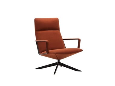 CAPRI LOUNGE BU1701 - High-back armchair with 4-spoke base (Request Info).