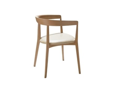 CAROLA SO0903 - Wooden chair with integrated cushion (Request Info).