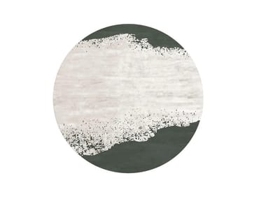 TIDES - Round handmade Bamboo silk rug (Request Info).