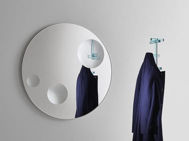CELESTE - Round wall-mounted crystal mirror (Request Info).