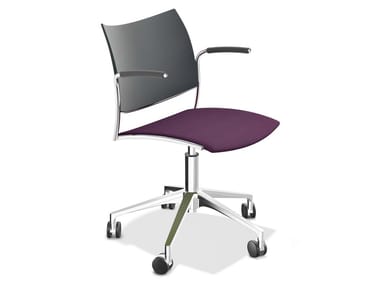 CELLO 1299-10 - Swivel chair with 5-spoke base with armrests (Request Info).