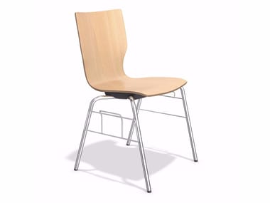 MANTA - Stackable wooden training chair with linking device (Request Info).