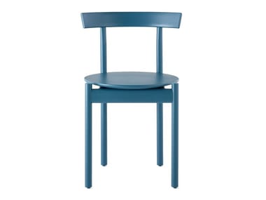 COMMA - Open back solid wood chair by Herman Miller