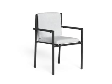 LAKE - Stackable fabric chair with armrests (Request Info).