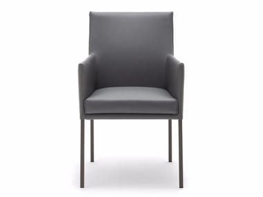 ROLF BENZ 651 - Leather chair with armrests (Request Info).