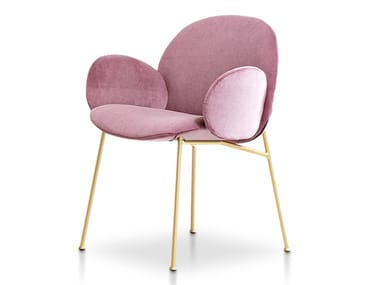 OLA - Upholstered fabric chair with armrests (Request Info).