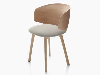 UNIVERSAL COLLECTION - Wooden chair with integrated cushion (Request Info).