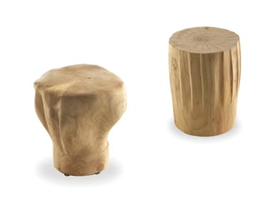 CHEF ONE ? COOK ONE - Low solid cedar wood stool (Request Info).
