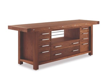COBLENZA - Solid wood Kitchen unit Island with drawers (Request Info).
