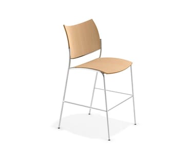 COBRA BARSTOOL - Stackable wooden chair (Request Info).