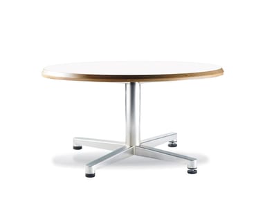 TWIN - Round coffee table with 4-star base (Request Info).