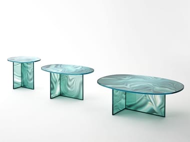 LIQUEFY - Oval crystal coffee table (Request Info).