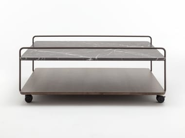 ROLF BENZ 931 - Rectangular marble coffee table with castors (Request Info).