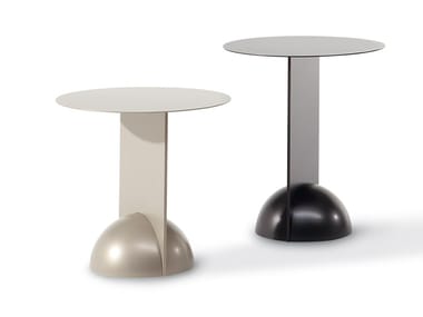 COMBINATION - Round painted metal coffee table (Request Info).