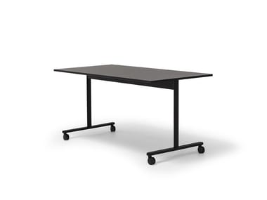 CONNECT TRAINING - Rectangular wooden office desk with casters (Request Info).