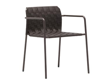 COSTA SO0277 - Stackable aluminium chair with armrests (Request Info).