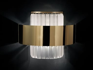 CRONO 734/AP - LED satin glass wall lamp (Request Info).