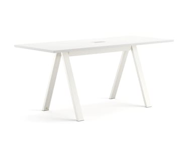 CROSS - Wooden High meeting table with cable management (Request Info).