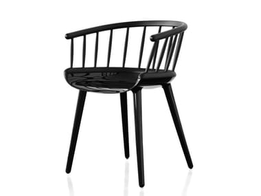 CYBORG STICK - Multi-layer wood chair with armrests (Request Info).