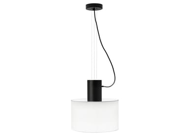 CYLS - Metal pendant lamp with polyester shade (Request Info).