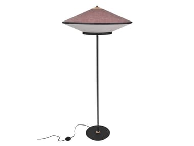 CYMBAL - LED direct-indirect light linen floor lamp (Request Info).