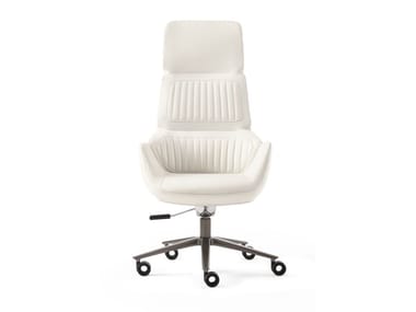 CALATHEA - Swivel leather executive chair (Request Info).