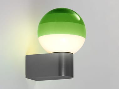 DIPPING LIGHT A1 - LED blown glass wall light with metal base (Request Info).