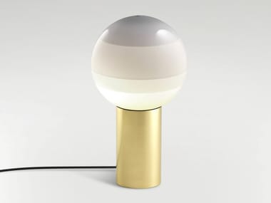 DIPPING LIGHT - LED blown glass table lamp with metal base (Request Info).