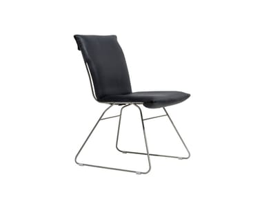 DS-515 - Sled base leather chair (Request Info).