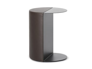 DS-5250 - Round leather and sheet metal coffee table (Request Info).