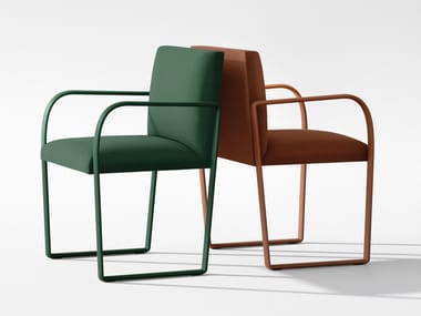 ARCOS - Fabric chair with armrests (Request Info).