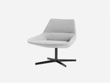 DUNAS XL - Swivel fabric easy chair with 4-spoke base by Inclass
