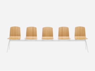 ANN - Freestanding beech beam seating by Inclass