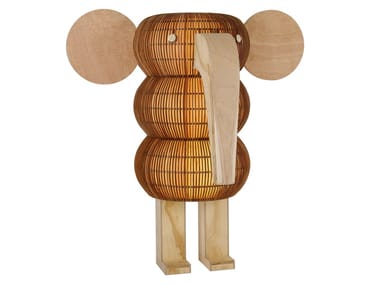 SMELLY FANT - Handmade wood veneer floor lamp (Request Info).