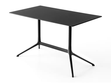 ELEPHANT - Drop-leaf rectangular die cast aluminium table (Request Info).