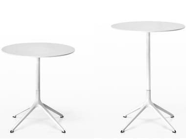 ELEPHANT - Drop-leaf round die cast aluminium table (Request Info).