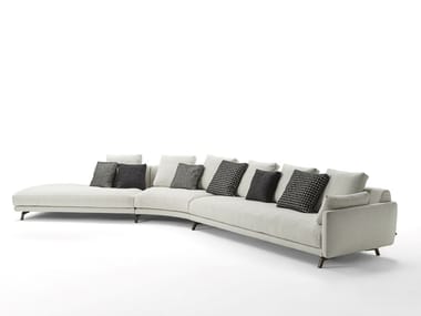 ?TIENNE - Curved fabric sofa (Request Info).