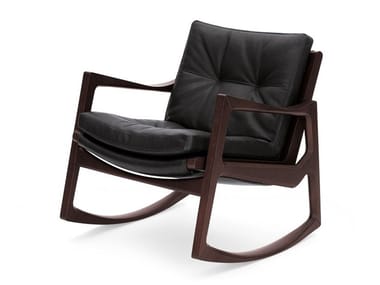 EUVIRA - Rocking upholstered armchair with armrests (Request Info).