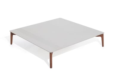 EVERYDAY LIFE SIDE TABLE - Low square natural stone garden side table (Request Info).