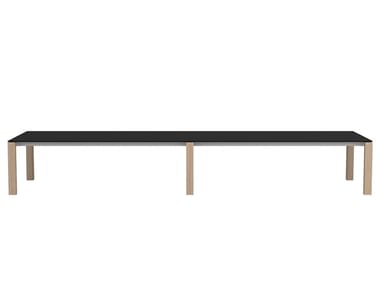 EXTRA CONFERENCE TABLE ME01342 - Rectangular aluminium and wood conference table (Request Info).