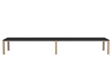EXTRA CONFERENCE TABLE ME01345 - Rectangular aluminium and wood conference table (Request Info).