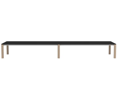 EXTRA CONFERENCE TABLE ME01348 - Rectangular aluminium and wood conference table (Request Info).