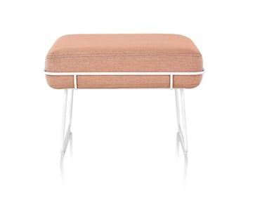 WIREFRAME - Upholstered fabric footstool by Herman Miller